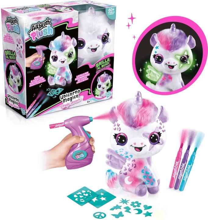 Immagine prodotto Rocco Giocattoli Airbrush Plush Magic Unicorn (23 cm)