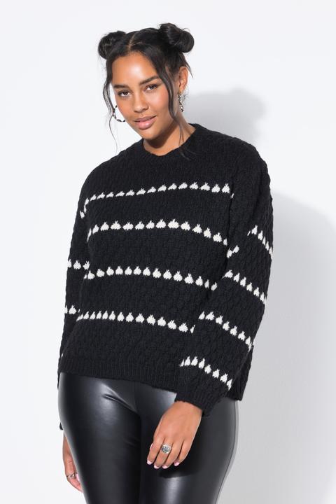 Produktbild Studio Untold Pullover, Boxy Shape, Ringel, Bubble-Struktur (46, 48)