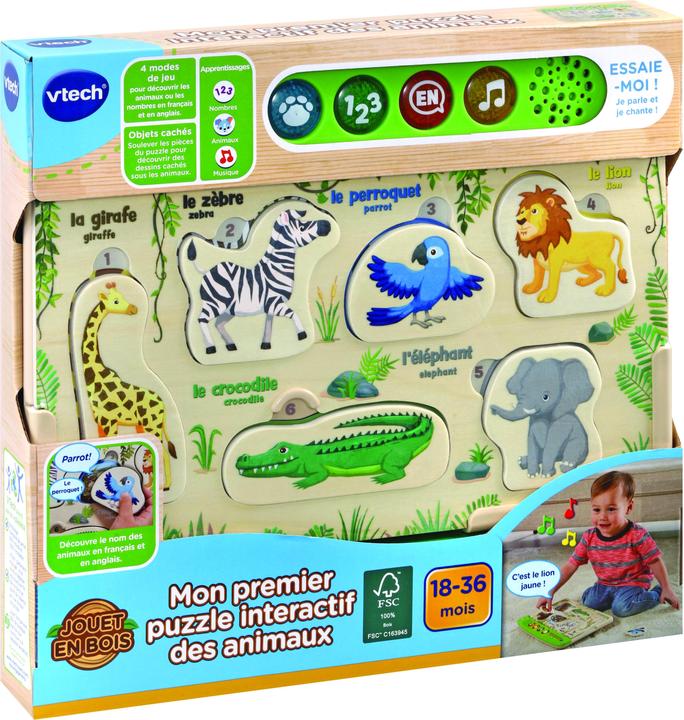Immagine prodotto VTech Il Primo Puzzle Interattivo Di Animali (Francese)