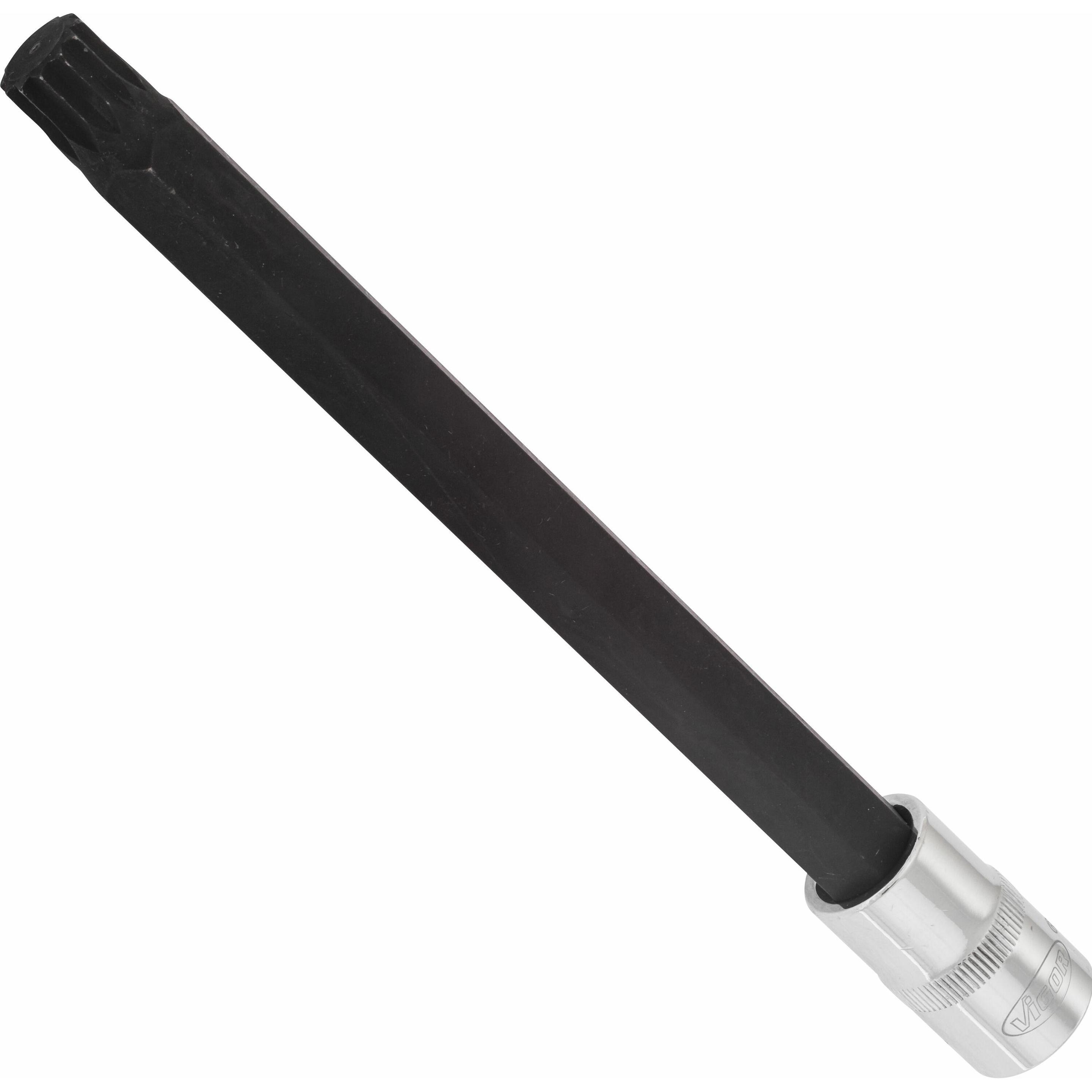 Vigor, Steckschlüssel + Stecknuss, Innenvielzahn Schraubendreher-Einsatz (XZN) ∙ V2137 ∙ Vierkant12,5 mm (1/2 Zoll) ∙ In...