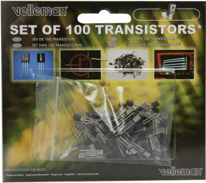 Actual product image Velleman TRANSISTOR SET 100pcs