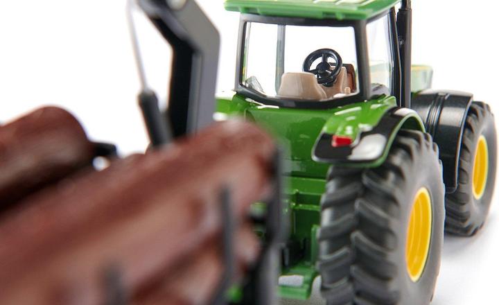 Actual product image Siku 1954 Tractor with trunk trailer 01:50