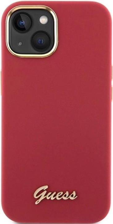 Produktbild Guess GUHCP15SSMBSLM iPhone 15 6.1" magenta hardcase Silicone Script Metal Logo & Frame (Apple iPhone 15)