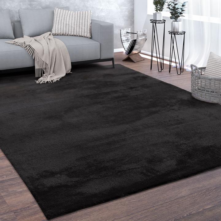 Immagine prodotto Paco Home 1A Teppich Weich Super Soft Wohnzimmer Schwarz - 140x200 (140x200 cm)