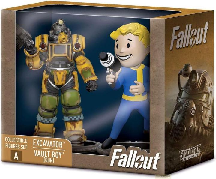 Actual product image Toynk Toys Fallout minifigures 2-pack set A Excavator & Vault Boy (Gun) 7 cm