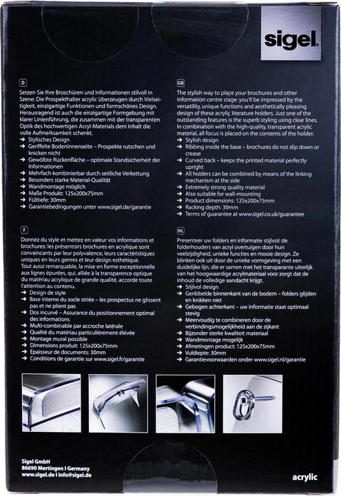 Actual product image Sigel Table brochure holder (A6)