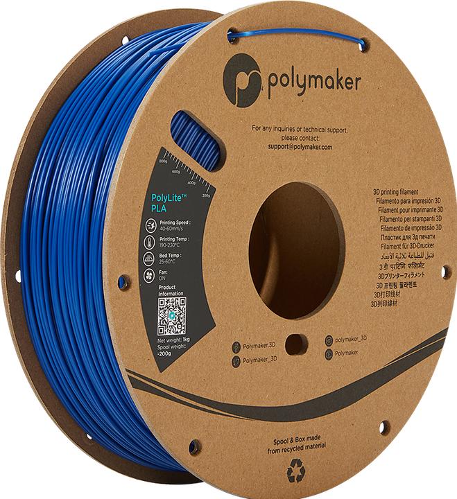 Produktbild Polymaker PolyLite PLA V2 - Blue - 1.75mm (PLA, 1.75 mm, 1000 g)