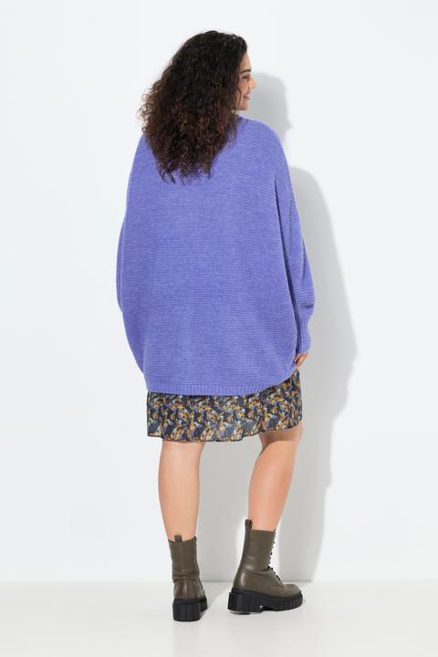 Produktbild Ulla Popken Strickjacke, Egg-Shape, Wollanteil, offene Form (60)