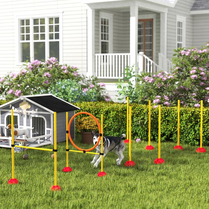 Produktbild PawHut Hund Agility Set Kunststoff Gelb (Agility)