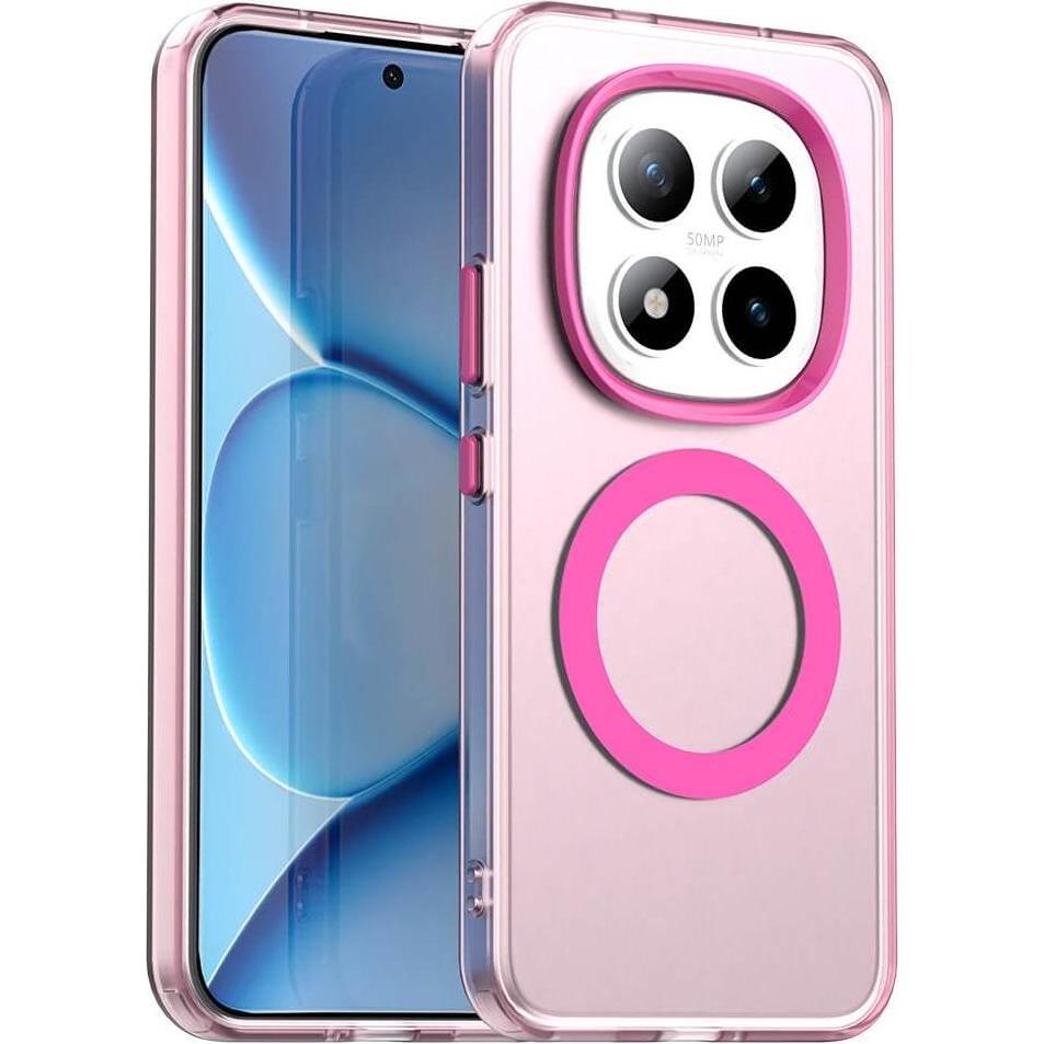 Cover-Discount Xiaomi Redmi Note 15 Pro+ / Poco M8 Pro - Acryl-Handyhülle mit Magnet und Farbakzent (Xiaomi Redmi Note 15 Pro), Cover smartphone, Pink