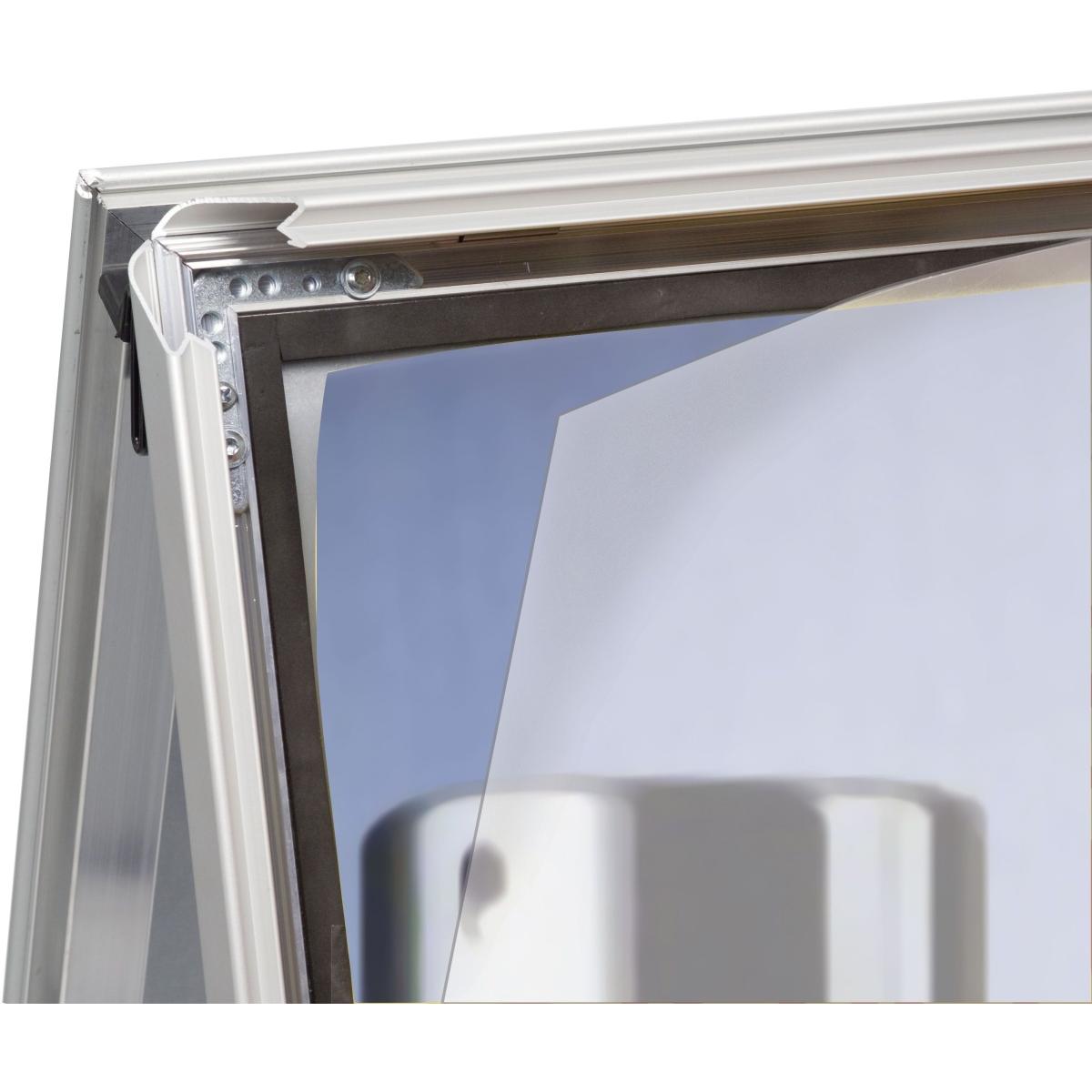 Thumbnail - Update Displays, Prospektständer, Kundenstopper Outdoor wasserfest 32mm Gehrung 500x700mm silber (500 x 700 mm)