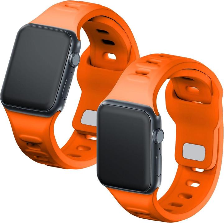 Immagine prodotto 3MK Cinturino in silicone pomarańczowy/ arancione dla Apple Watch 38/40/41mm (Acciaio inossidabile, Silicone)