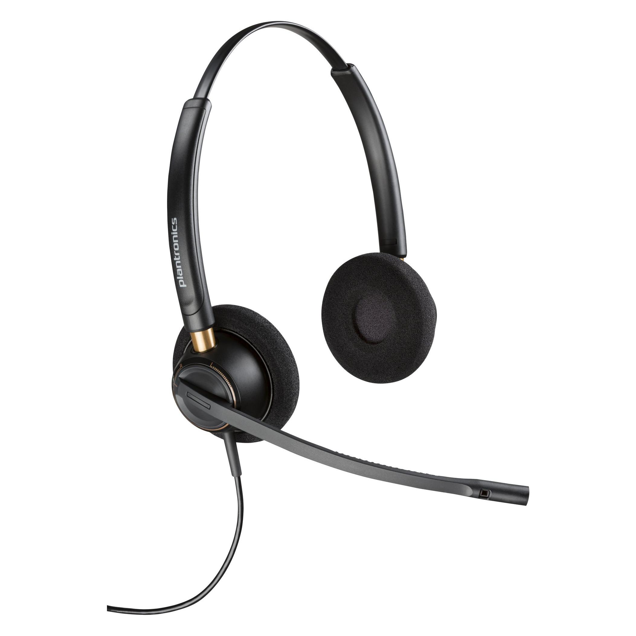 HP Poly EncorePro HW520 Binaurales Headset + Quick Disconnect (Kabelgebunden), Office Headset, Schwa