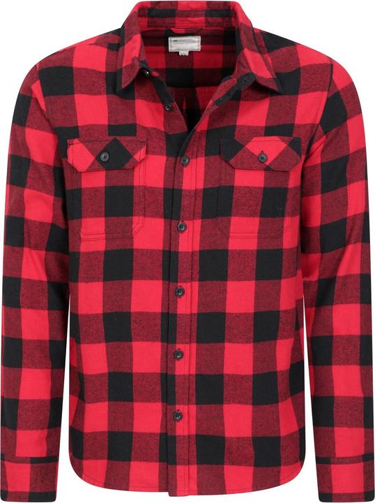 Actual product image Mountain Warehouse Mens Trace Flannel Long-Sleeved Shirt (XXS)