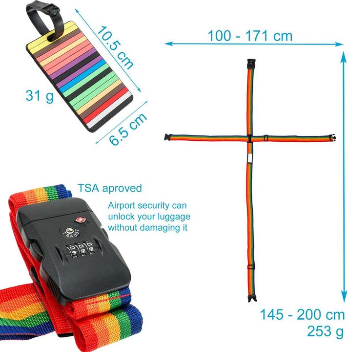 Produktbild Intirilife Koffergurt (Kofferriemen)