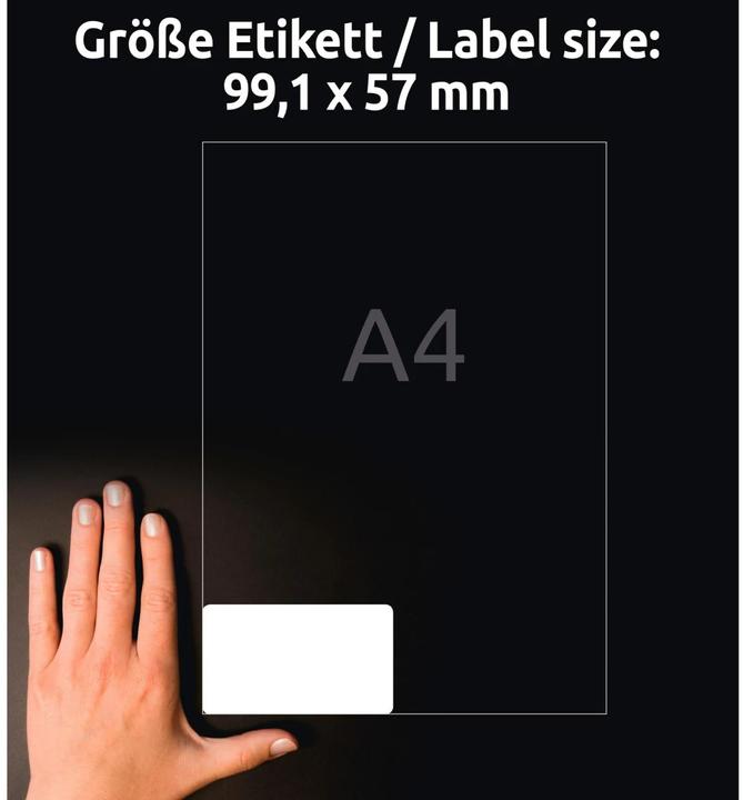 Produktbild Avery Adressetiketten 99,1x57mm L7173-100 weiss 1000 Stk./100 Blatt