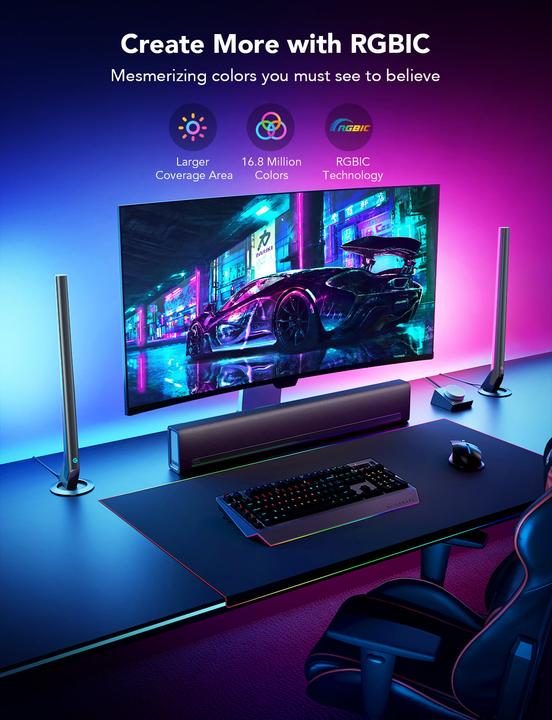 Actual product image Govee Gaming light bar (160 lm)