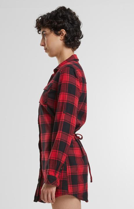 Actual product image Brandit Ladies Lucy long sleeve shirt size 4XL Colour red/black (4XL)