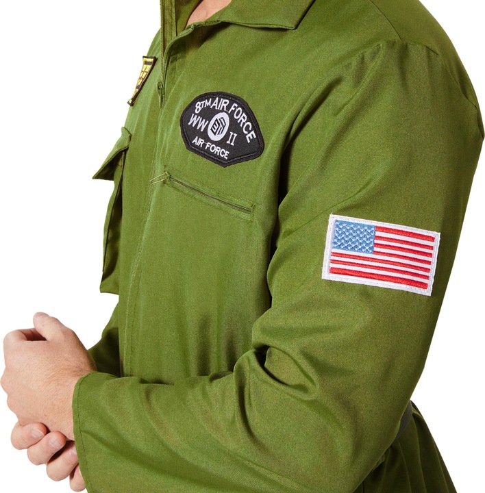 Actual product image tectake Men's Fancy Dress Costume - Air Force Pilot (S)