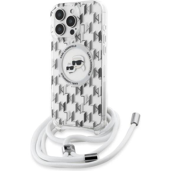 Thumbnail - Karl Lagerfeld KLHMP16LHCKCKLCT iPhone 16 Pro 6.3" transparent hardcase IML Crossbody Monogram Ka (Apple iPhone 16 Pro),...
