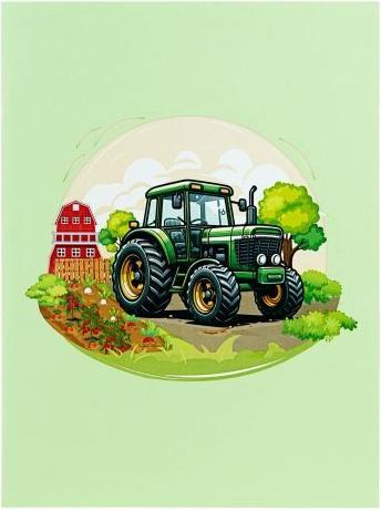 Actual product image MU Classic 3D Pop-Up Grusskarte - Traktor (1 pcs.)