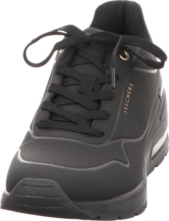 Actual product image Skechers Ladies Lace Up Shoes Sporty Rubber Sole Black (41)