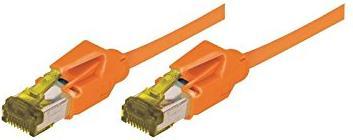 Image du produit Tecline Câble patch S/FTP, PiMF, Cat 6a, orange, 2,0 m Pour 10 Gigabit/s, sans halogène, avec câble Draka (S/FTP, CAT6, 2 m)