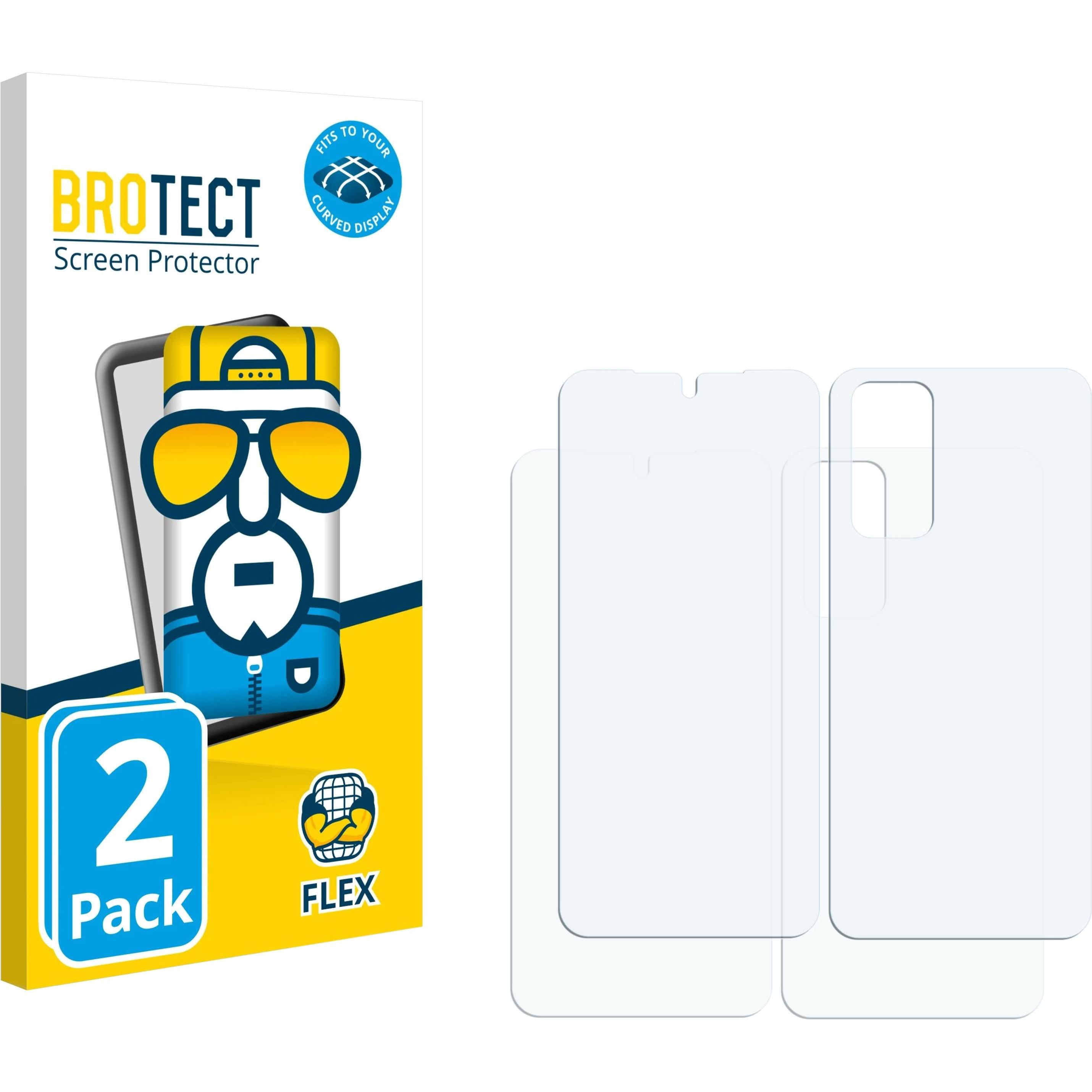 BROTECT Full-Cover Displayschutz (2 Stück, Xiaomi Redmi Note 11), Smartphone Schutzfolie, Transparent