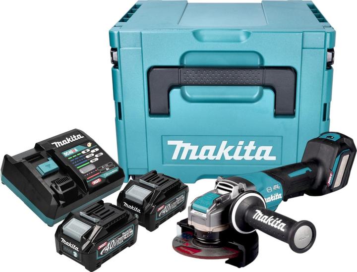 Produktbild Makita GA 044 GM201 Akku Winkelschleifer 40 V max. 125 mm X-LOCK Brushless + 2x Akku 4,0 Ah + (125 mm)