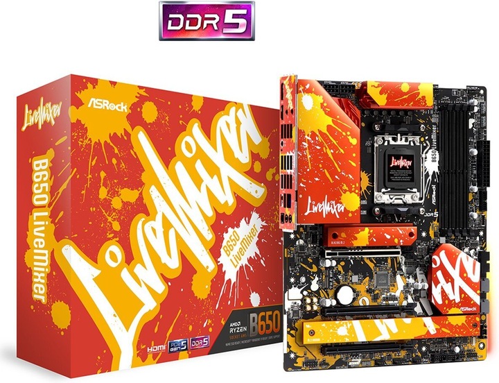 Actual product image AsRock MB B650 Livemixer (AM5, AMD B650, ATX)