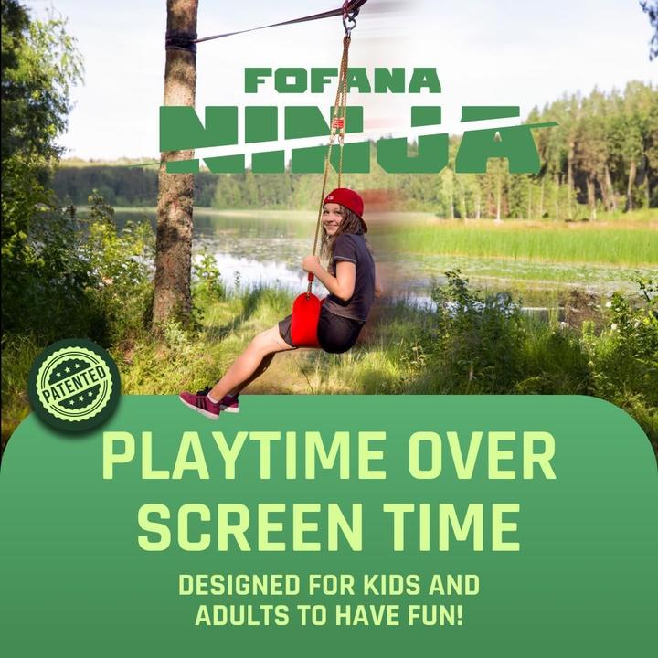 Productafbeelding Fofana Ninja Slider Zipline Katrol Kit, 20 m (20 m)