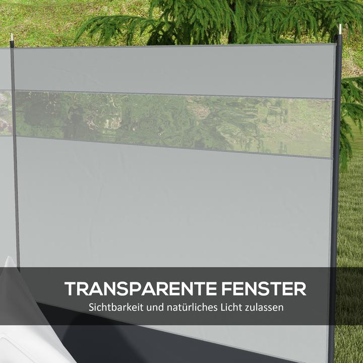 Produktbild Outsunny Windschutz Polyester, Stahl Grau