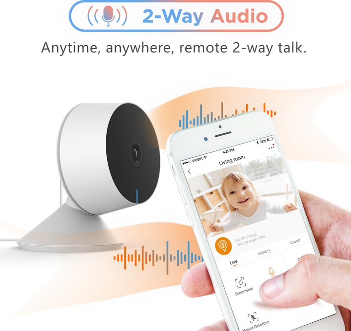 Produktbild Laxihub M1 Mini (Babyphone mit Kamera, 250 m)