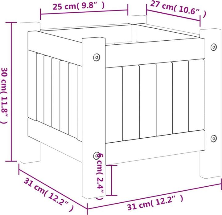 Actual product image vidaXL Pflanzkübel