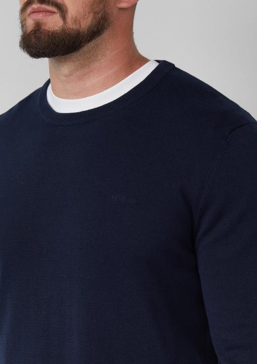 Produktbild s.Oliver Strickpullover Baumwollpullover mit Logo-Stickerei (XXL)