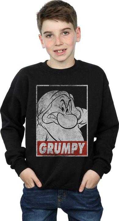 Actual product image Disney Boys Snow White Grumpy Dwarf Poster Sweatshirt (140, 146)