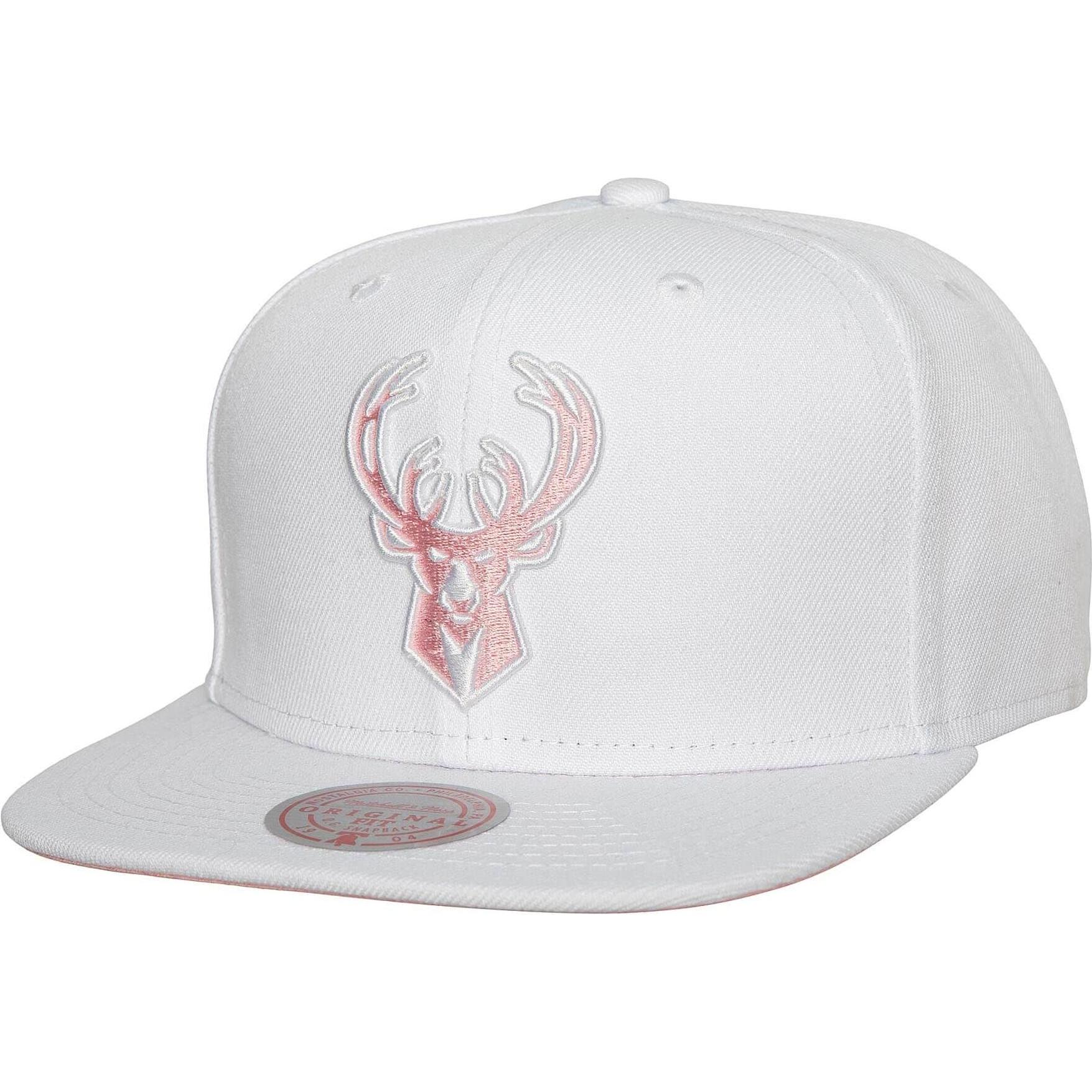Mitchell & Ness, Herren, Cap, Summer Suede Milwaukee Bucks, Weiss, (One Size)