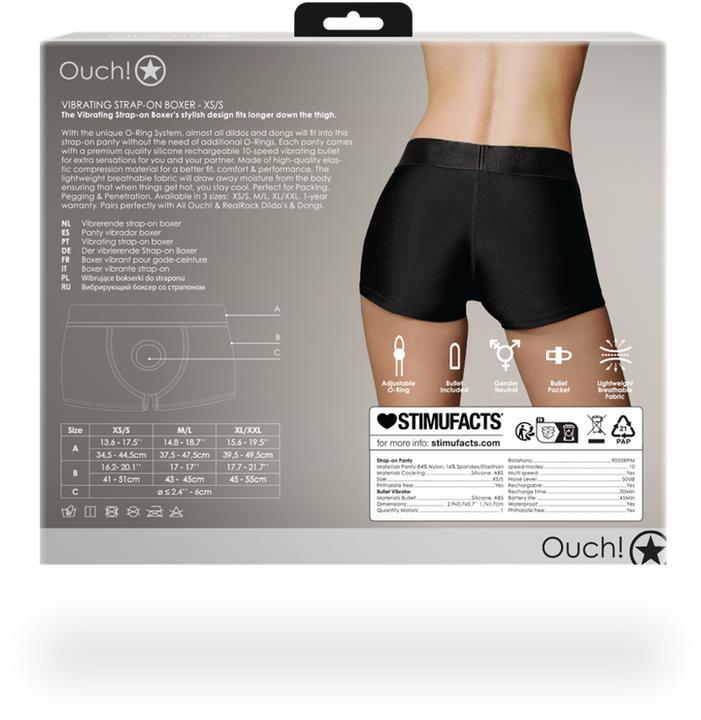 Productafbeelding Ouch! Vibrerende Strap-on Boxer - XS/S