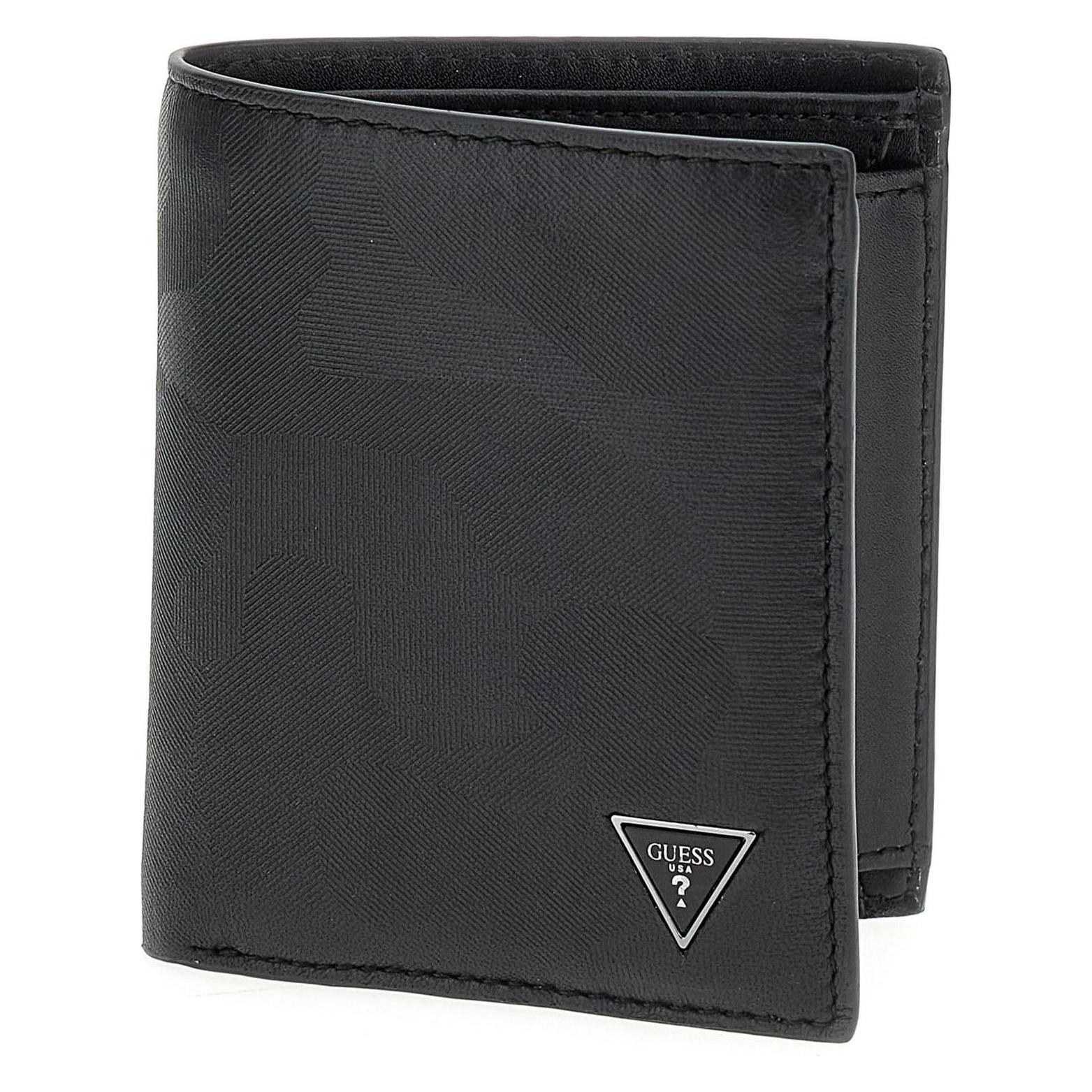Guess, Herren, Portemonnaie, Mito Billfold Coin Pocket Wallet, Schwarz