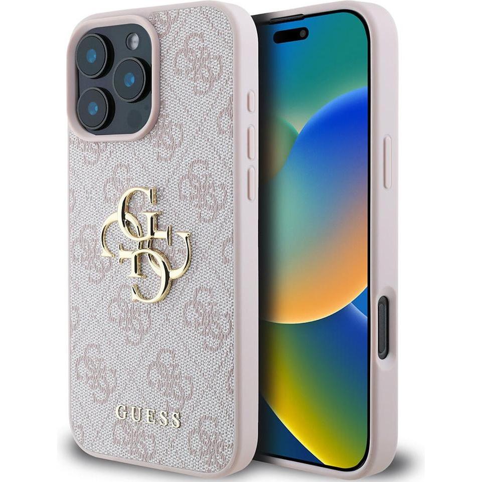 Guess GUHCP16X4GMGPI iPhone 16 Pro Max 6.9" różowe/pink hardcase 4G Big Logo (Apple iPhone 16 Pro Max), Smartphone Hülle...