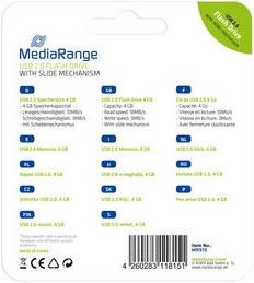 Image du produit MediaRange Clé mémoire USB Color Edition (4 Go, USB-A, USB 2.0)