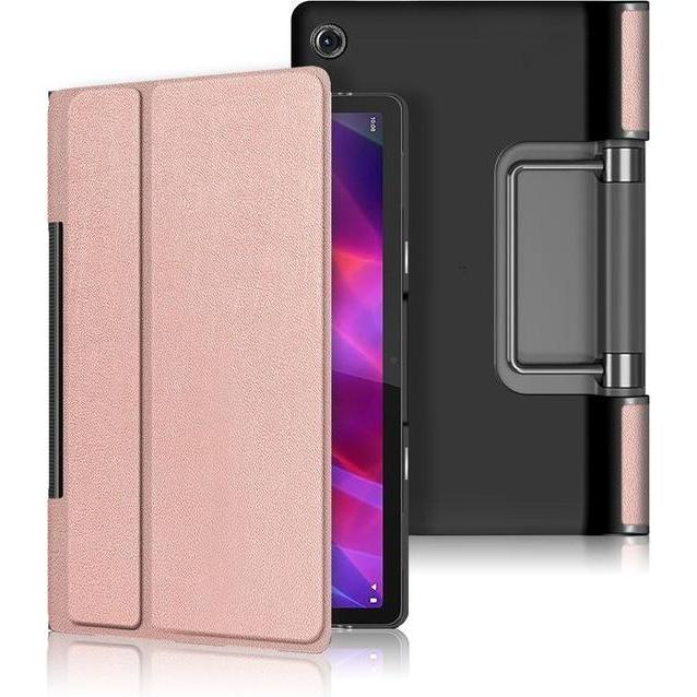 Thumbnail - MU Classic Kunstleder Bookcover mit Kickstand (Yoga Tab 11), Tablet Hülle, Rosa