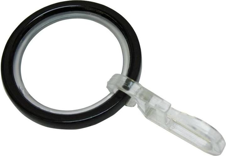 Gardinia Curtain ring with sliding insert black, 10 pieces