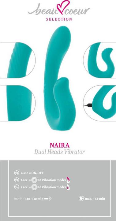 Actual product image Beau Coeur NAIRA Dual Heads Vibrator