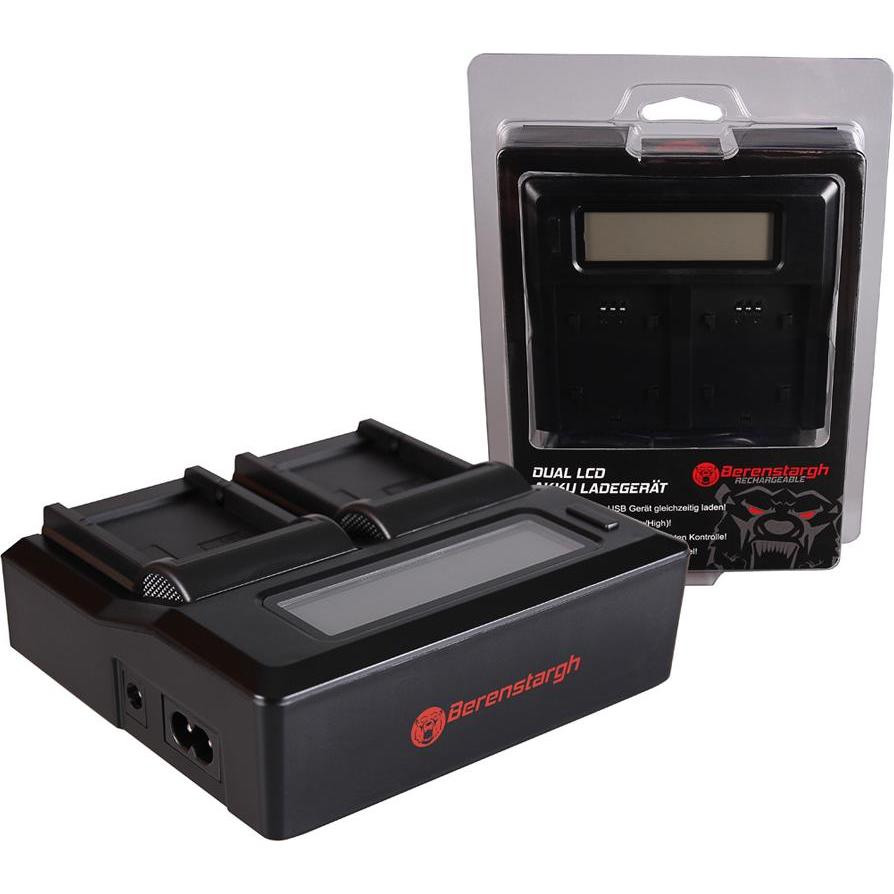 Berenstargh Dual LCD USB Ladegerät f. Panasonic BLB13 Lumix DMCG1 DMC