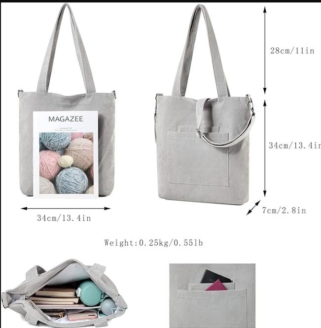 Immagine prodotto Only-Bags.Store Estetica della borsa - Borsa a tracolla, borsa a coste borsa a spalla borsa in tessuto borsa