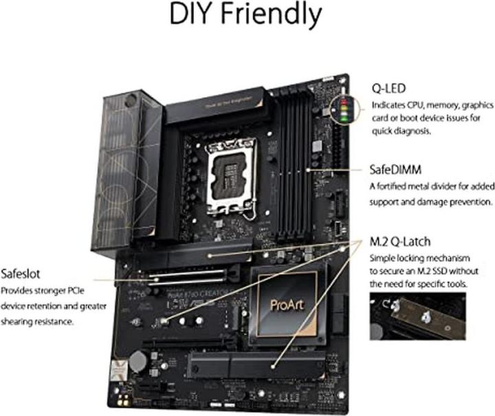 Produktbild ASUS PROART B760-CREATOR D4 (LGA 1700, Intel B760, ATX)