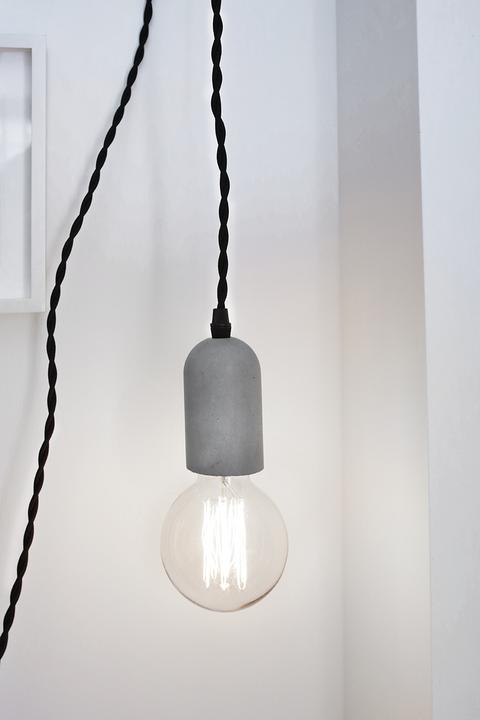Actual product image Kikkerland Concrete Pendant Lamp