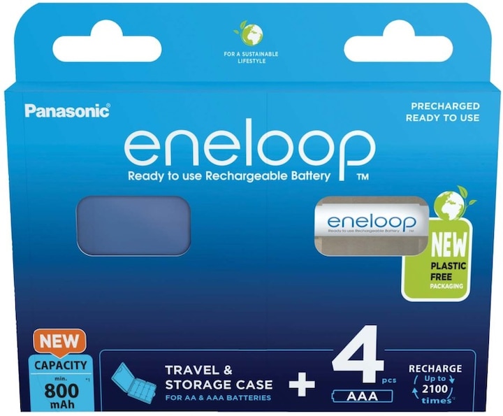 Produktbild Panasonic eneloop & Box (4 Stk., AAA, 800 mAh)