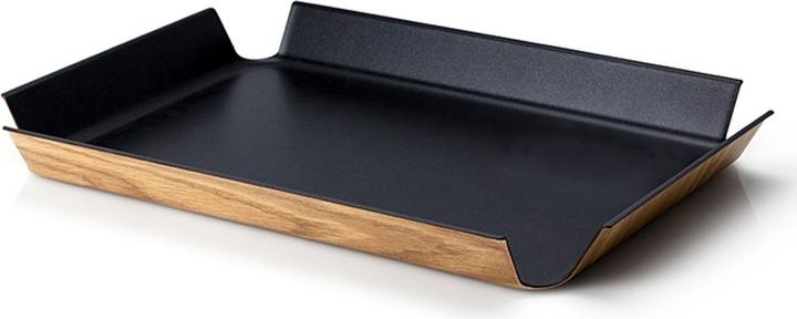 Continenta Tablett rutschfest schwarz metallic, 54.5x40cm